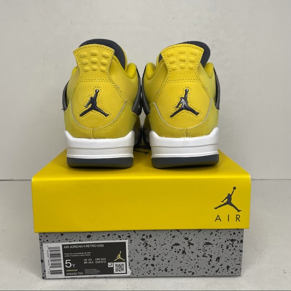 Nike Air Jordan 4 Retro GS “Lightning” NEW 2021 - Picture 4 of 4